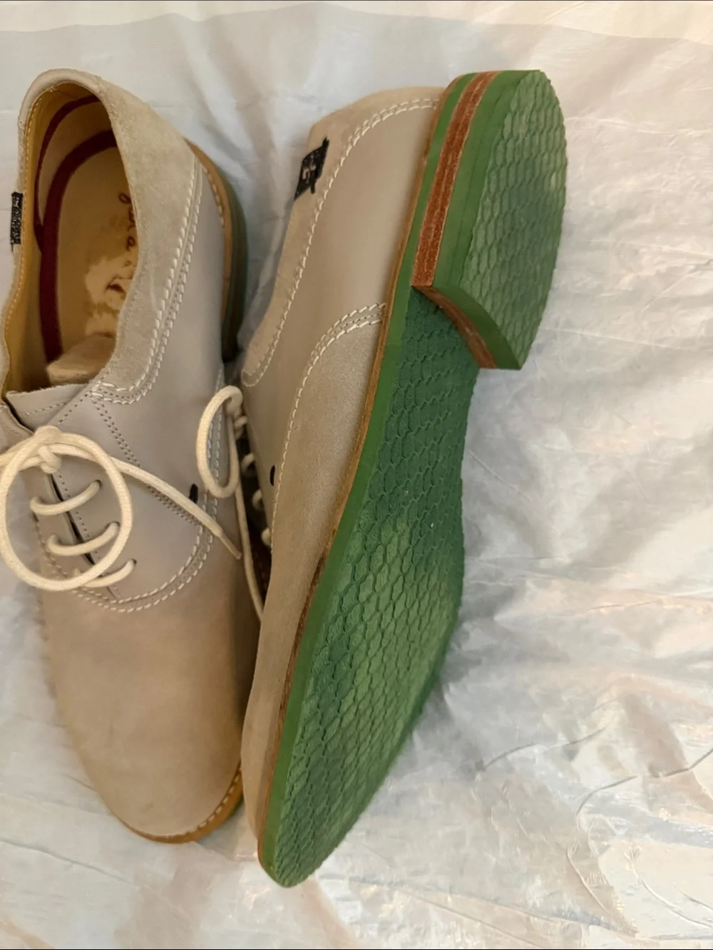 7 For All Mankind Suede Derby Oxfords in Light Beige size 8